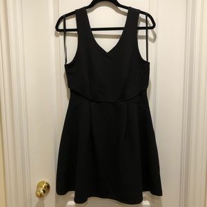 Monteau black fit and flare dress 👗